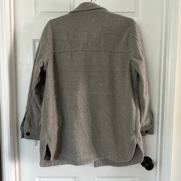 Gray Shacket Jacket Button Up - Picture 5 of 5